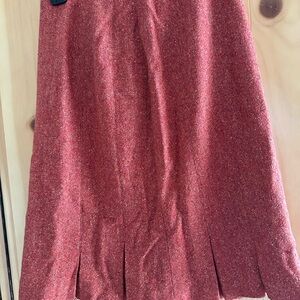 Talbots orange wool pencil skirt